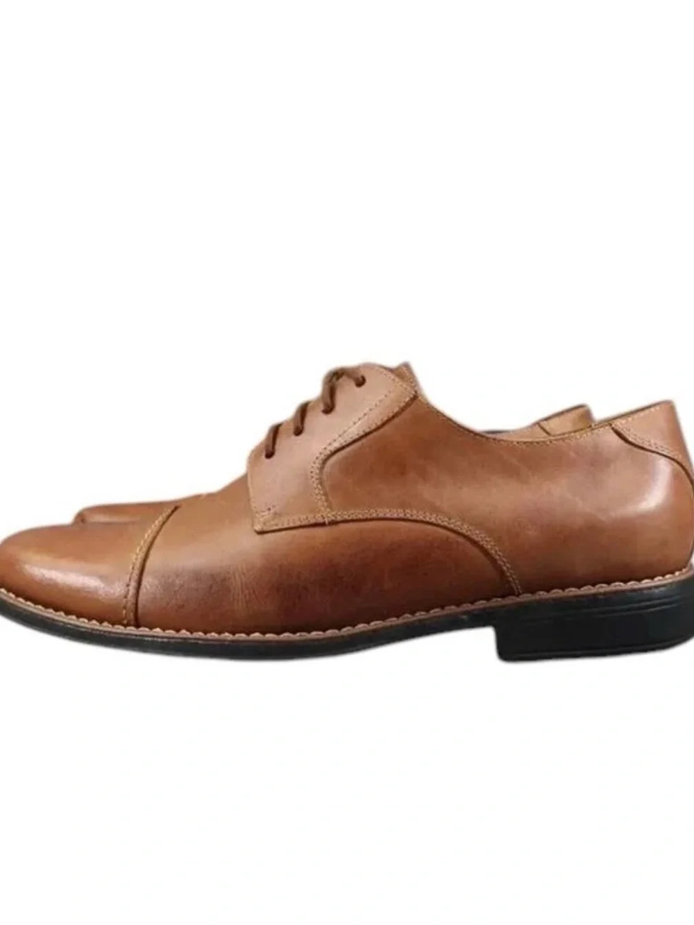Sandro Moscoloni Shoes Mens 11 Oxford Cap Toe Classic Leather Dress Formal Brown